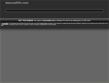 Tablet Screenshot of danceoflife.com